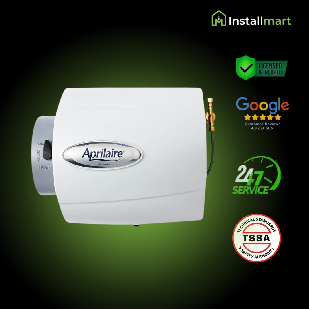 Aprilaire 600, Bypass Humidifier with Automatic Humidifier Control, 120 VAC, 16.8 Gallon/Day ( Price Includes Installation )
